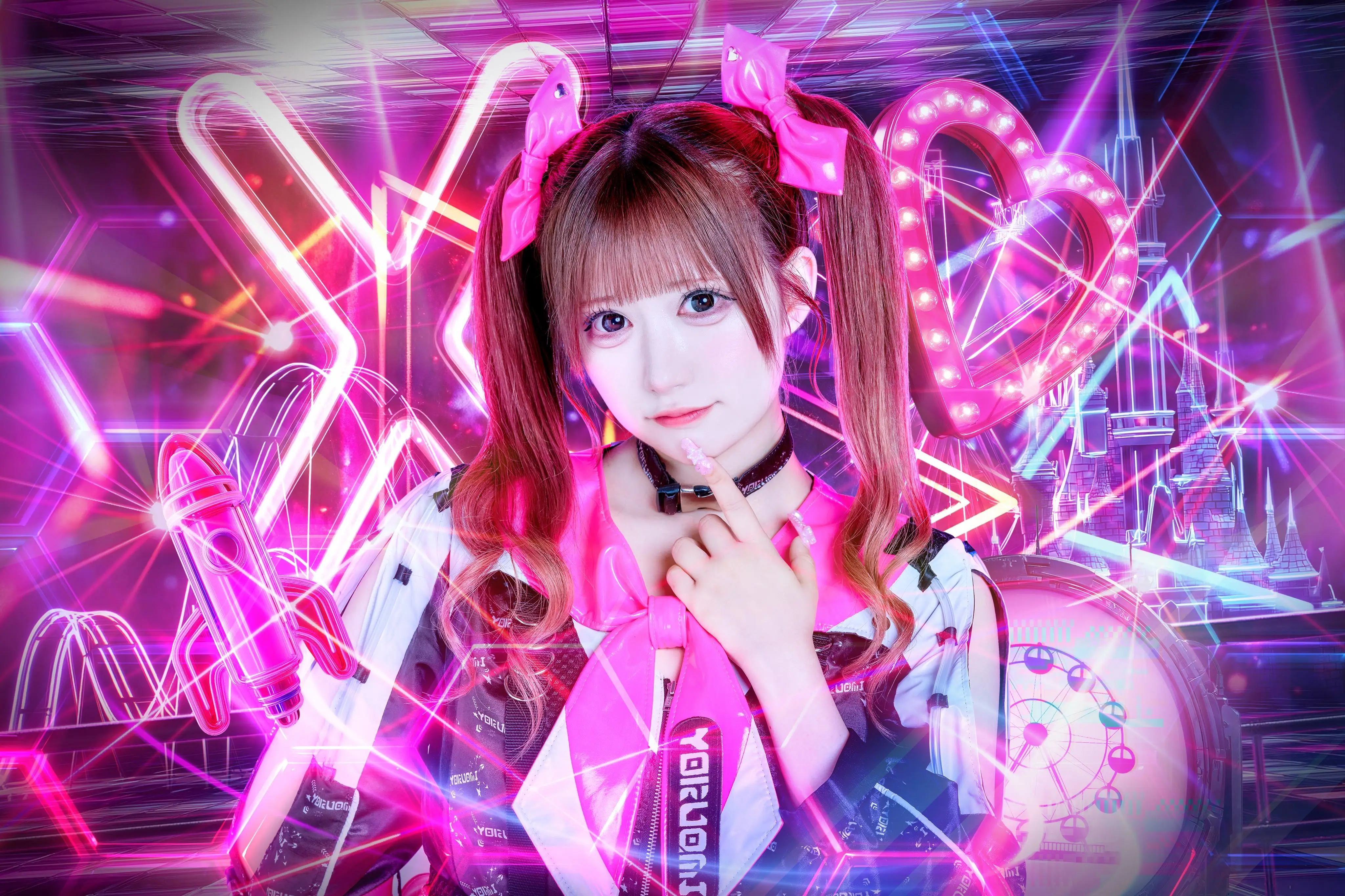 夜光性アミューズ 水萌しゅる サイン入り デカ旗 よるあみくじ ガラポン 水萌しゅる | 夜光性アミューズ | アイドルナビ